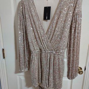 Fashion Nova birthday sequin jumpsuit